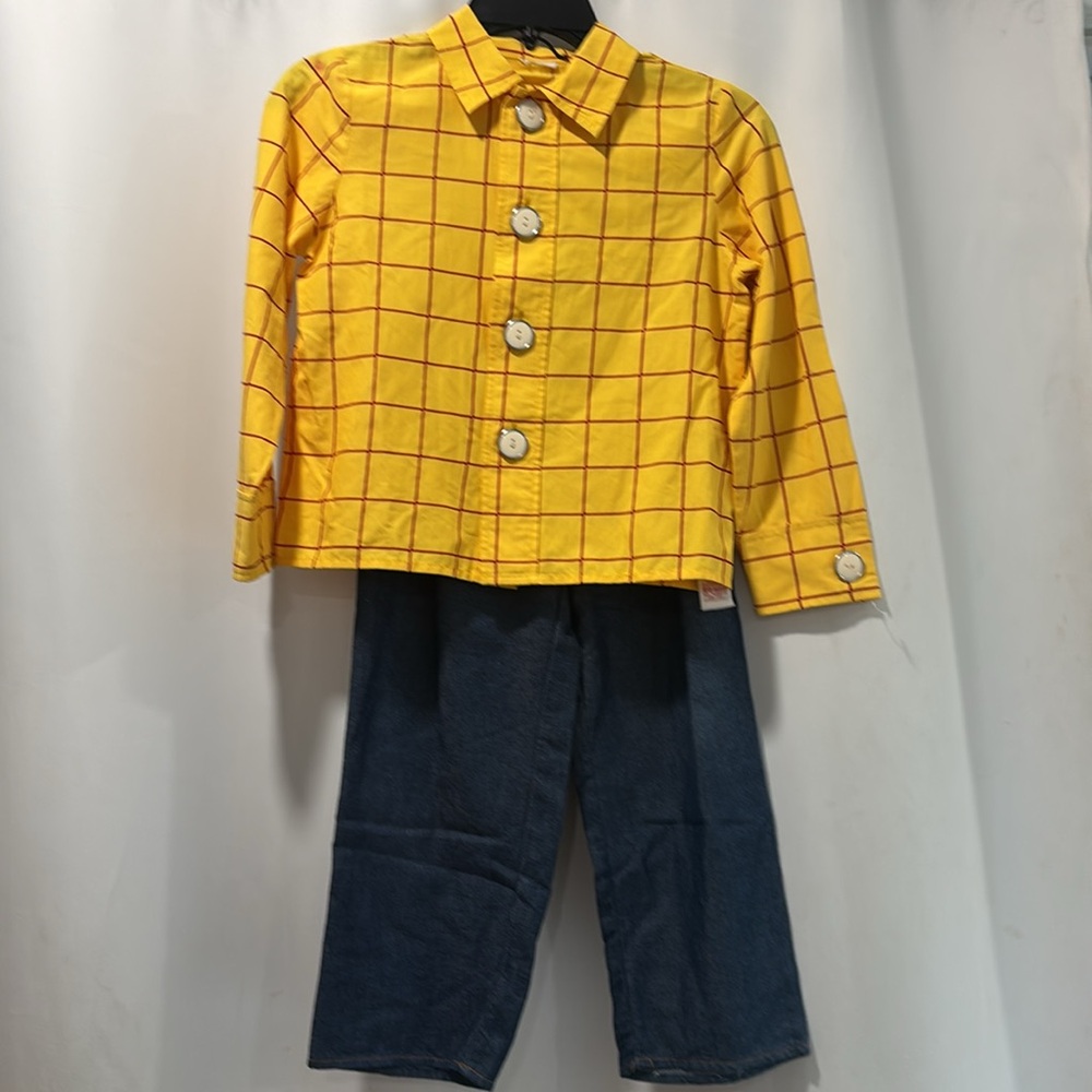 Disney Yellow and Red Woody Costume KIDS SIZE 7/8